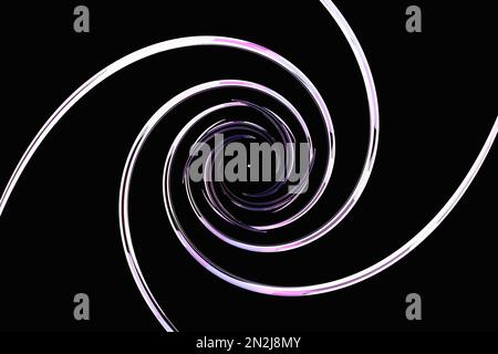 3D illustration of a transparent node. Fantastic shape .Simple ...