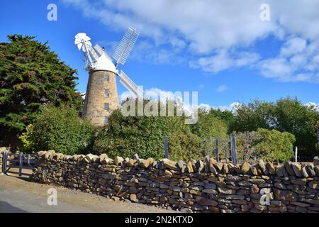 The Callington Mill in a historical site in Oatlands, Tasmania, Australia Stock Photo