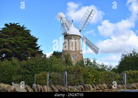 The Callington Mill in a historical site in Oatlands, Tasmania, Australia Stock Photo