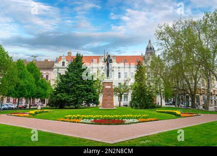 Szeged, Hungary. King Bela IV. equestrian statue Stock Photo