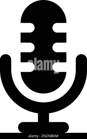 Button with studio table microphone icon Stock Vector Image & Art - Alamy