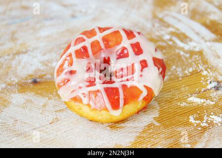 A donut, also called donut, rosquilla, donut, rosette, rosca, berlin or berlin, is a sweet bread roll that is traditionally fried in pork fat. Stock Photo