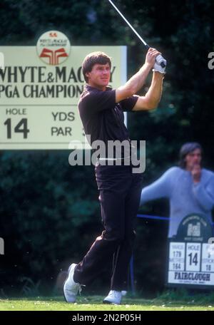 Nick Faldo playing at Wentworth 1984 Stock Photo