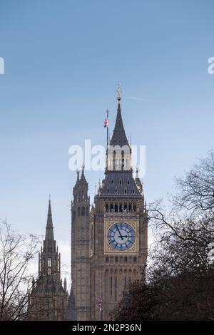 Big Ben (aka The Queen Elizabeth Tower) on the Houses of Parliament buildings, Westminster, London, UK Stock Photo