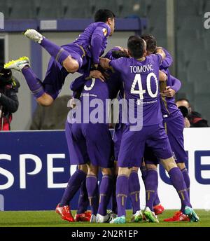 Josip Ilicic of Fiorentina during the Europa League 2014- 2015,Fiorentina -  AS Roma Stade Artemio-Franchi, Florence on March 12 2015 in Florence ,  Italie - Photo Laurent Lairys / DPPI Stock Photo - Alamy