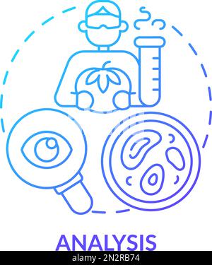 Analysis blue gradient concept icon Stock Vector