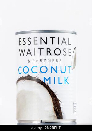 coconut milk on a white background Stock Photo