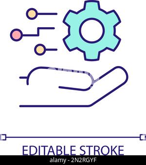 Digital processing RGB color icon Stock Vector