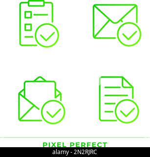 Pixel perfect gradient document icons set Stock Vector Image & Art - Alamy