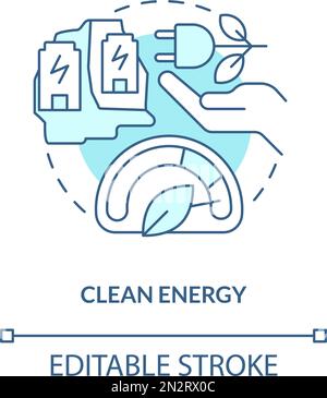 Clean energy blue concept icon Stock Vector