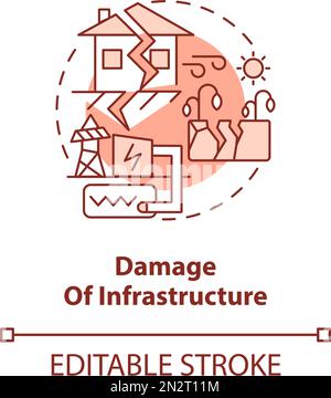 Damage of infrastructure concept icon Stock Vector Image & Art - Alamy