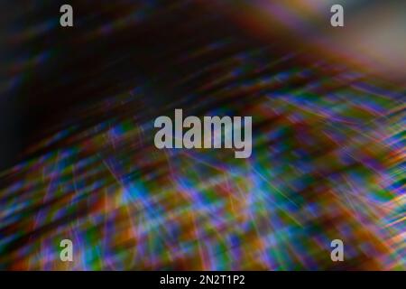 Optical lens effect with iridescent rays and iridescence Stock Photo ...