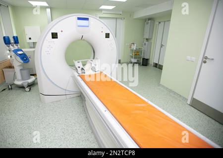 Apparatus for MRI diagnostics in a medical office. Stock Photo