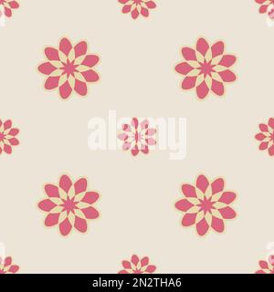Seamless flower pattern vector floral shape doodle plant abstract texture background illustration for digital paper and print materials Stock Vector