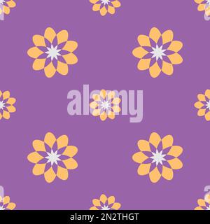 Seamless flower pattern vector floral shape doodle plant abstract texture background illustration for digital paper and print materials Stock Vector