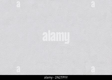 White texture of paper wallpaper with abstract stains. Plastered embossed wall. Stock Photo