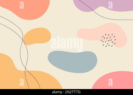 Abstract background. Hand drawing various shapes and doodle objects. Trendy modern contemporary vector illustration Stock Vector