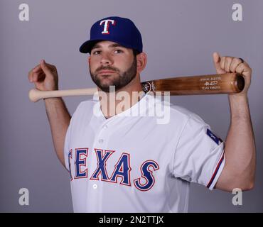 This is a 2015 photo of Mitch Moreland of the Texas Rangers baseball team.  This image reflects the Texas Rangers active roster as of Monday, March 2,  2015, when this image was