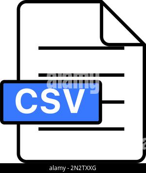 CSV file. Comma-separated values file. Editable vector. Stock Vector