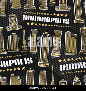 Vector Indianapolis Seamless Pattern, repeating background with ...