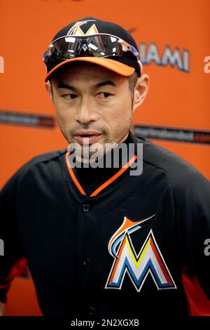49 Marlins Signs Ichiro Suzuki Press Conference In Tokyo Stock