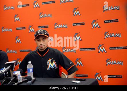 49 Marlins Signs Ichiro Suzuki Press Conference In Tokyo Stock