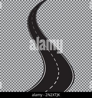 Vector winding road isolated on transparent background Stock Vector ...