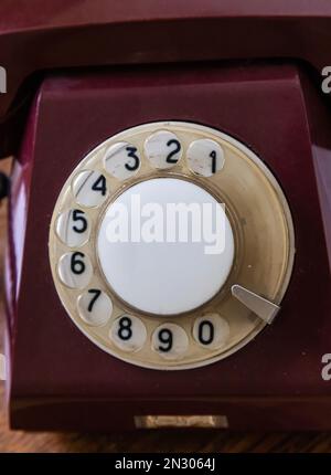 phone with disk dialing. means of communication. Retro Stock Photo