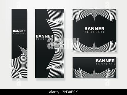 Modern banner design web template Set, web banner. Background for website design, Social Media Cover ads banner, flyer, invitation card Stock Vector