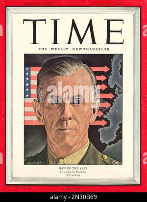 Time Magazine  1944 January 3th    - American magazine cover during World War II Stock Photo