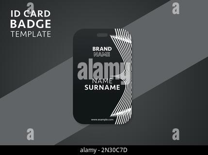 Creative Office ID Card Template Design Layout. Employee ID Card Design Template Stock Vector