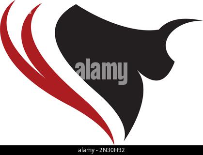 bull logo icon vector symbol clipart Stock Vector