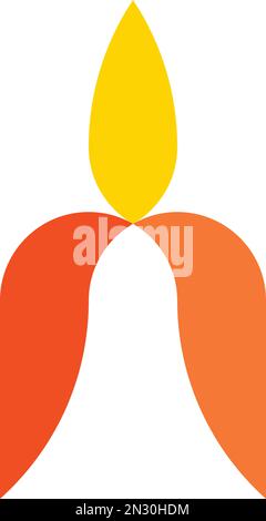 fire candle logo icon design clipart Stock Vector