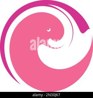 embryo logo stylized icon vector clipart Stock Vector