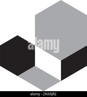 geometric construction architect logo vector design Stock Vector