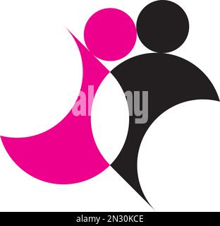 groom and bride wedding logo icon vector design Stock Vector