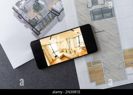 Designer working at new mobile applications Stock Photo