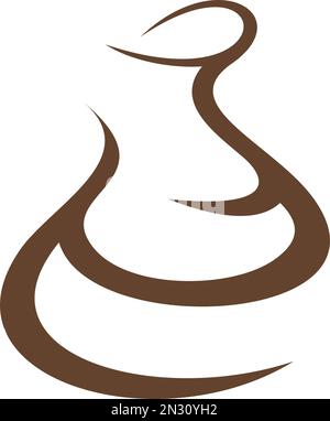 pottery clay stylized logo icon design Stock Vector