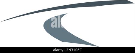road hihgway logo letter t design Stock Vector