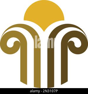 pillar column logo icon vector design Stock Vector