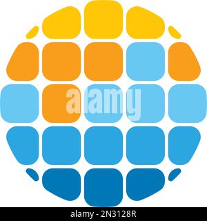 solar panel logo icon vector design Stock Vector