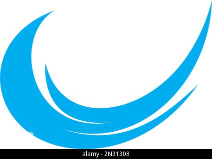 stylized ocean water wave logo Stock Vector