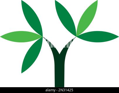 tree leaf plant logo icon design Stock Vector