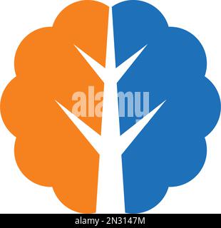 tree brain logo vector icon design Stock Vector