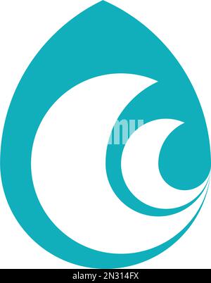 water drop logo symbol vector design Stock Vector