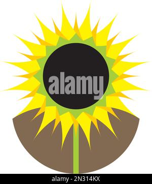 sunflower symbol icon logo design vector Stock Vector