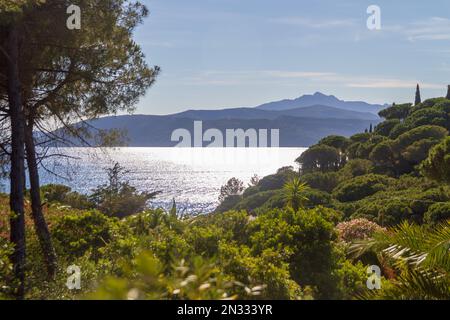 Seascape  and bay in Elba Island in Italy Stock Photo