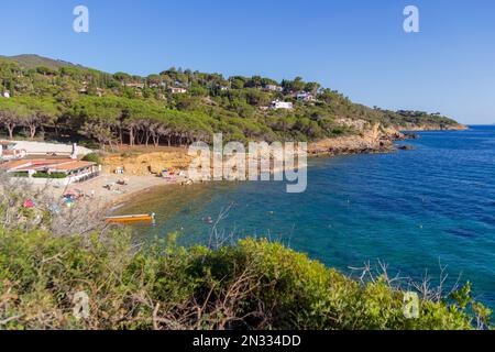 Seascape  and bay in Elba Island in Italy Stock Photo