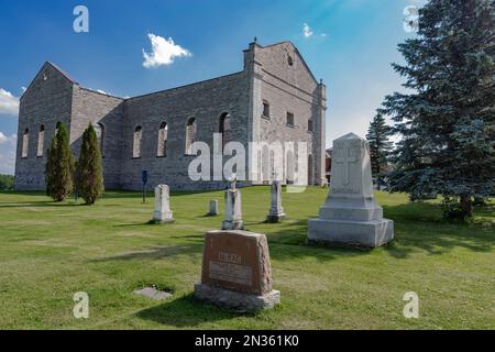 In 1970 a fire destroyed all but the outer walls of St. Raphael's, one of the earliest Roman Catholic churches. Stock Photo