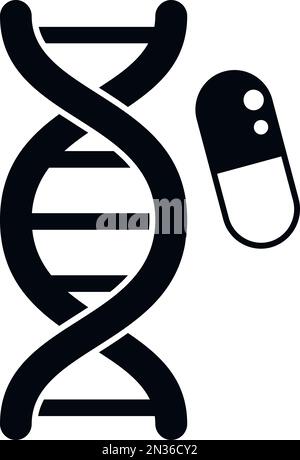Antibiotic resistance capsule icon simple vector. Bacteria disease ...